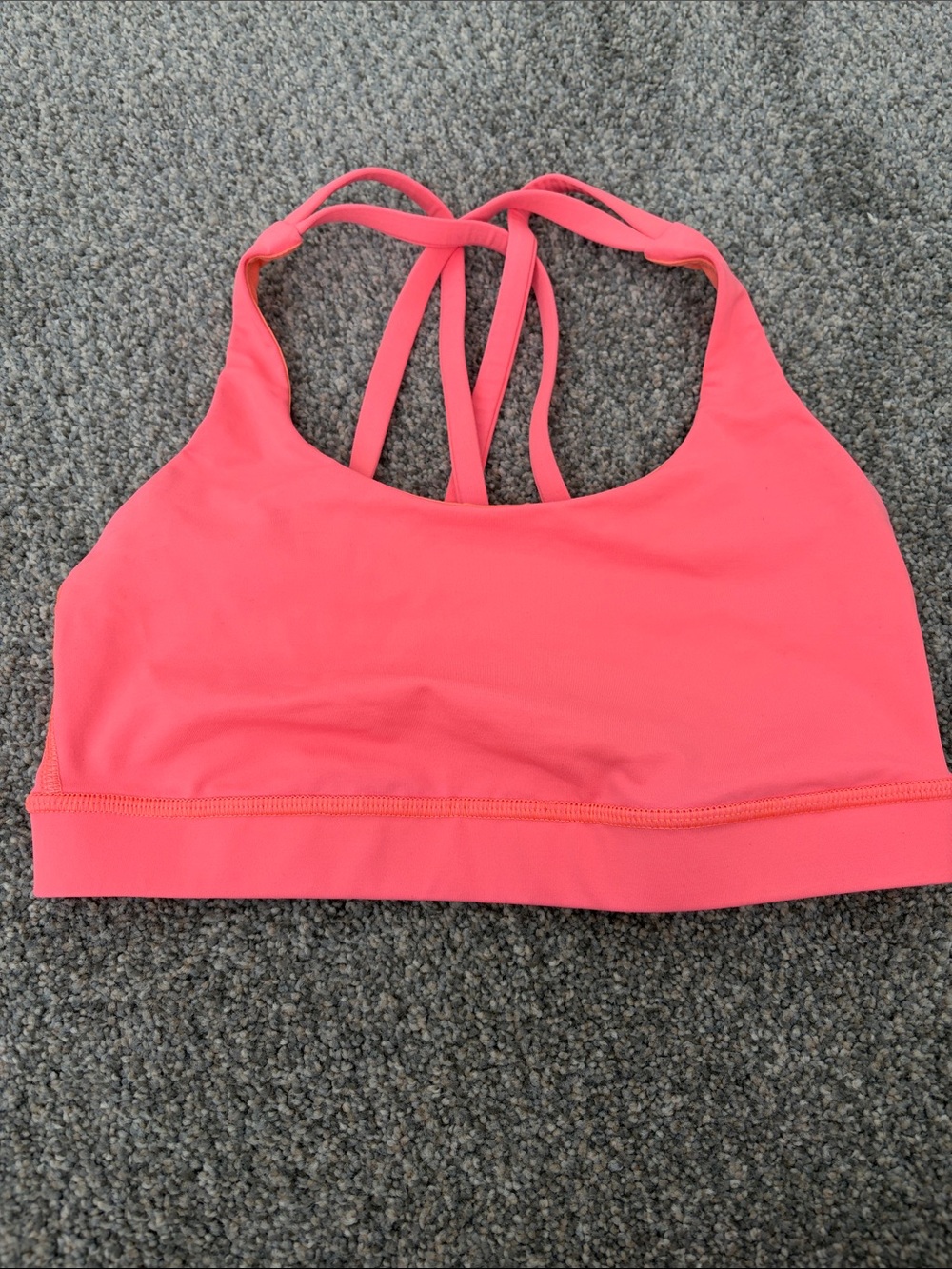 lululemon athletica Coral Pink Strappy Sports Bra